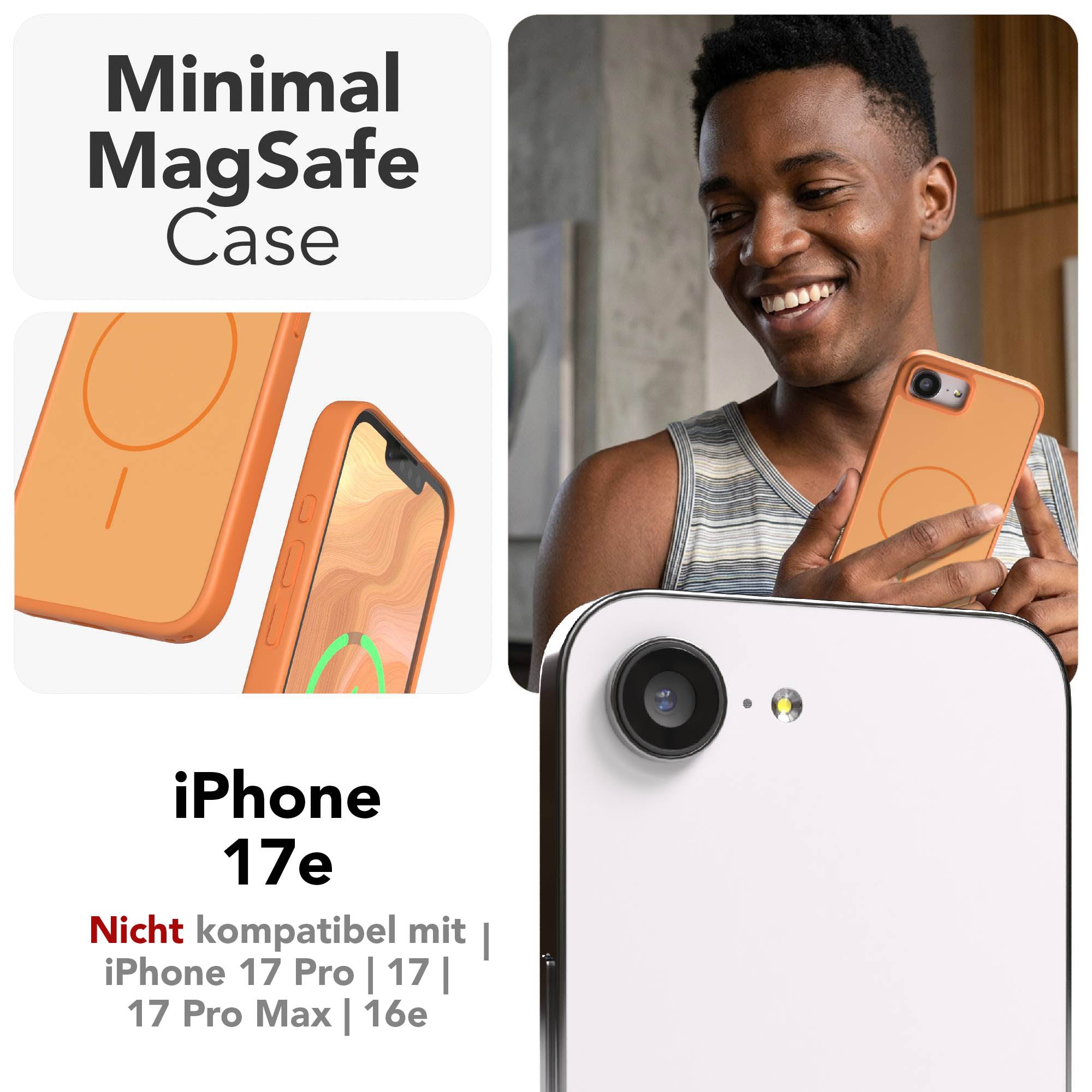iPhone 17e Bumper Hülle MagSafe dünner Magnetring Outdoor Case 