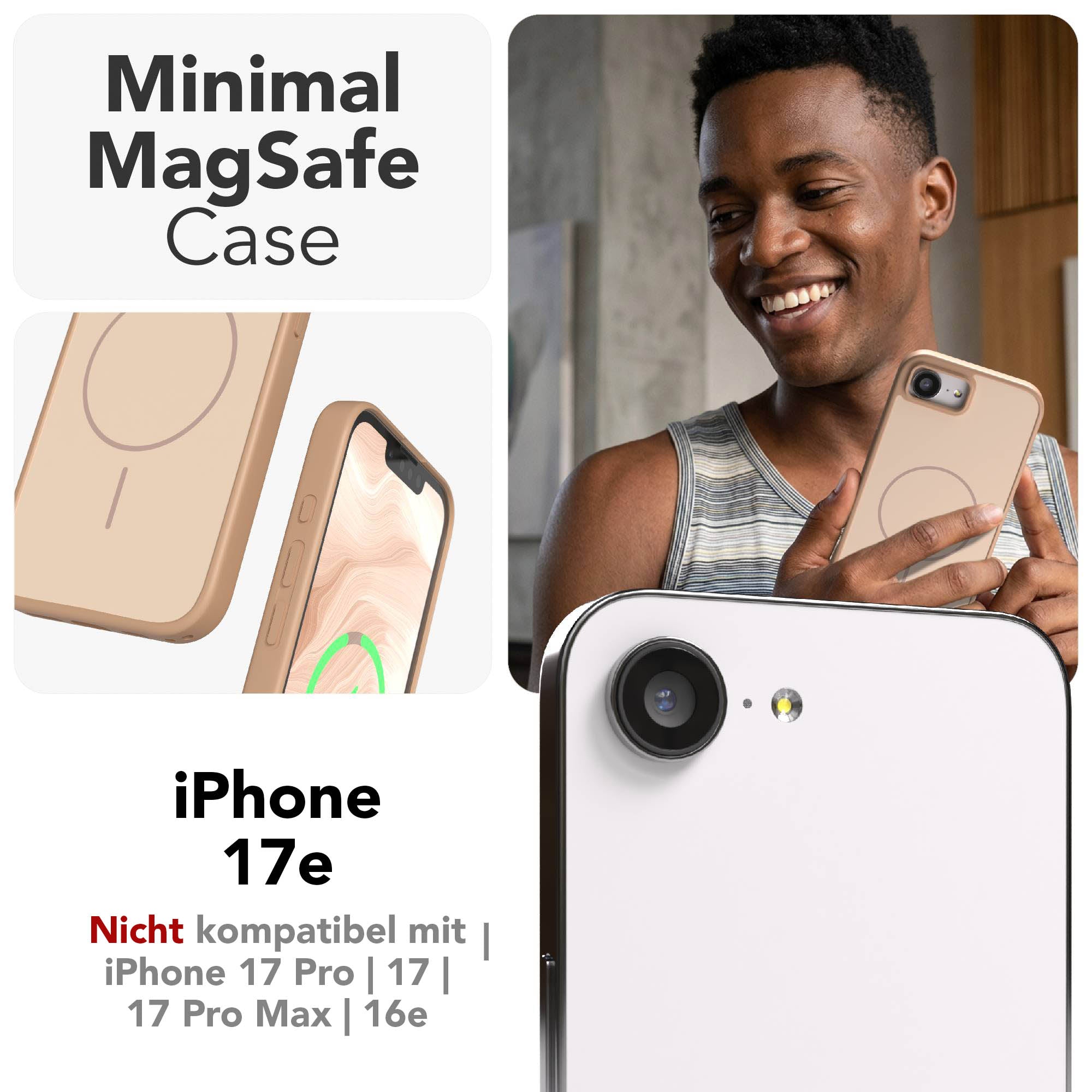 iPhone 17e Bumper Hülle MagSafe dünner Magnetring Outdoor Case 