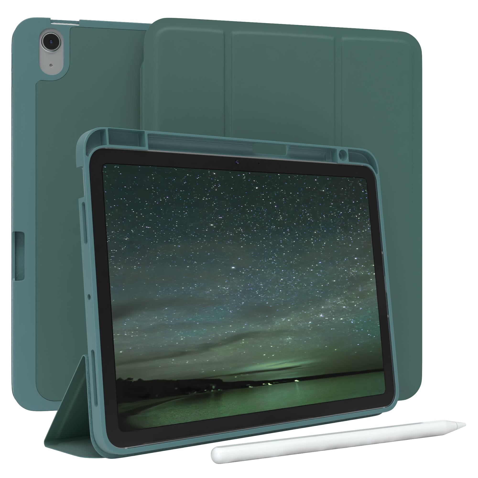 Apple iPad Air 11 Zoll M4 2026 Smartcase mit Stifthalter #farbe_nachtgrun