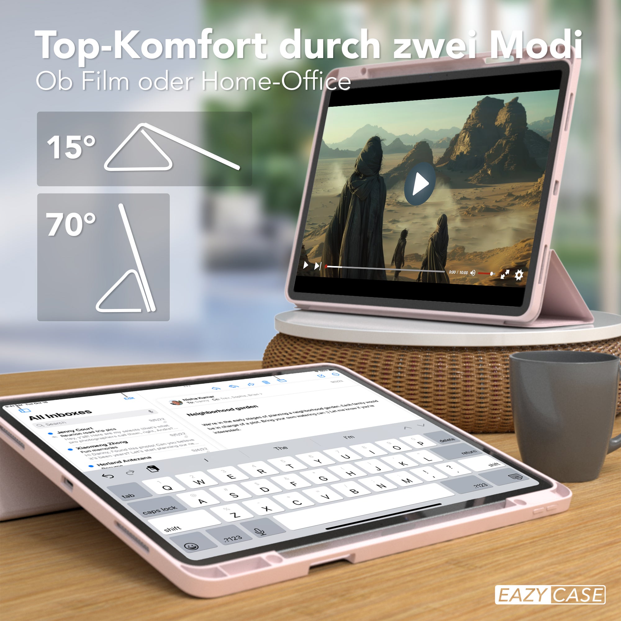 iPad Air 13 M4 2026 Tablethülle mit integriertem Stifthalter 