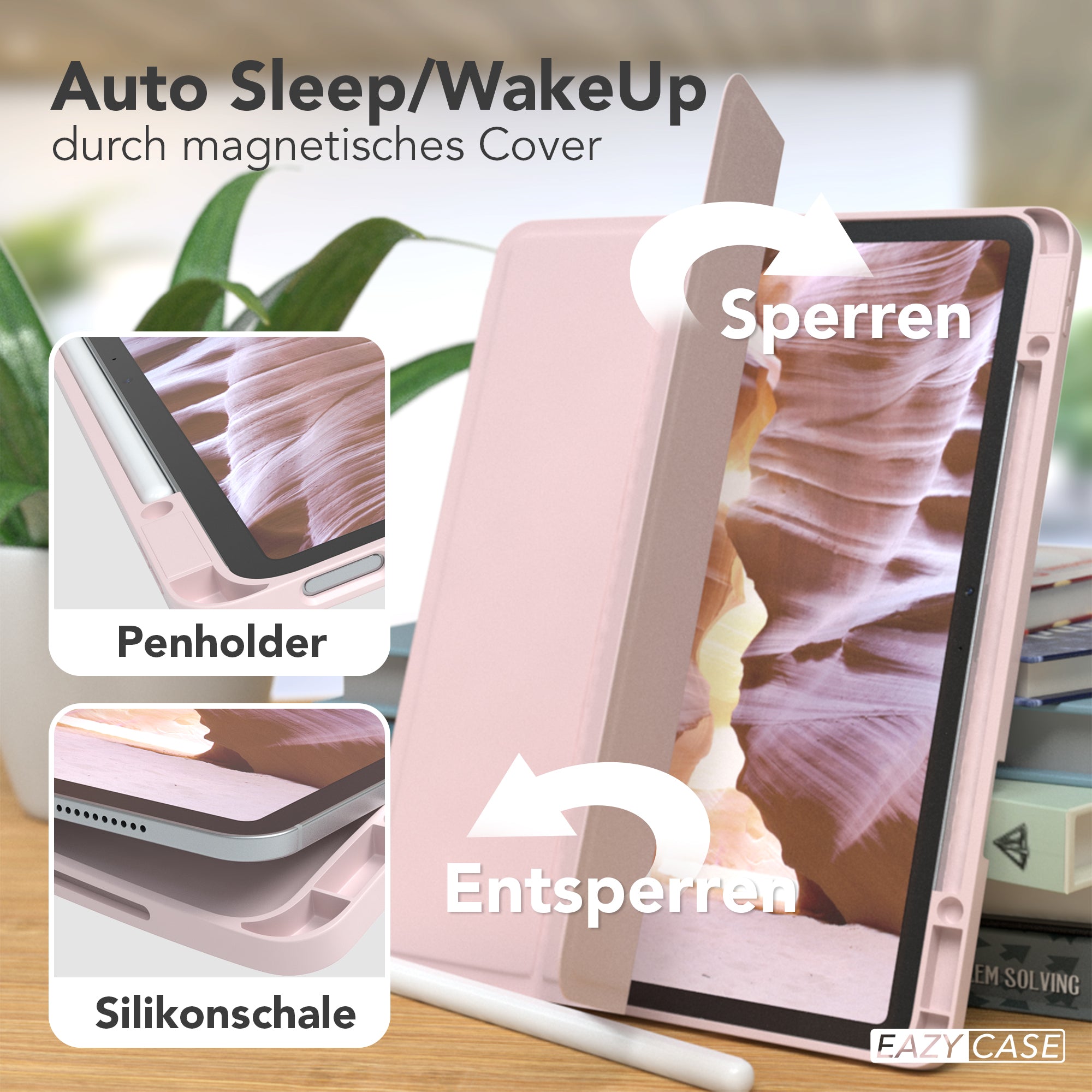 iPad Air 13 M4 2026 Tablethülle mit integriertem Stifthalter 