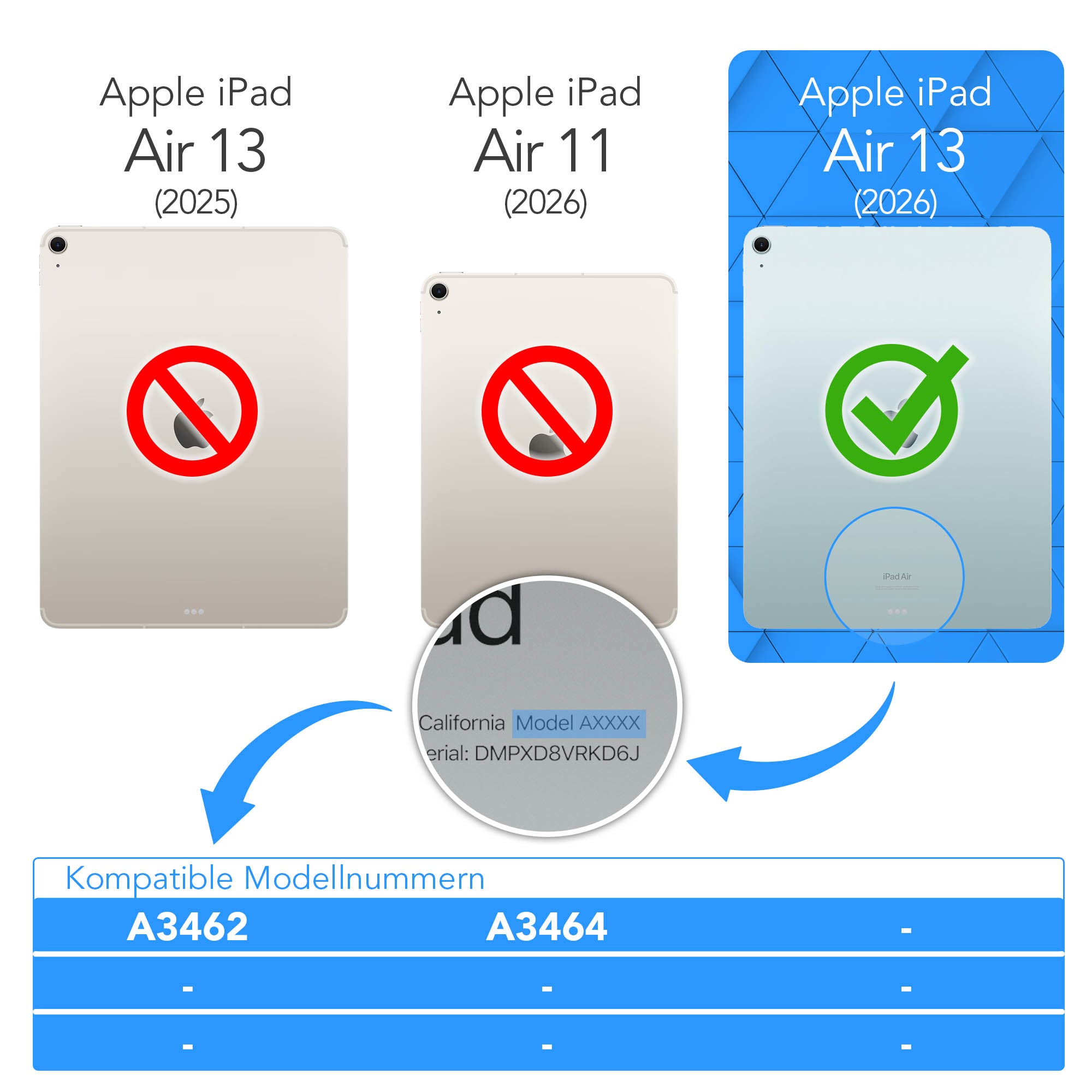 iPad Air 13 M4 2026 Tablethülle mit integriertem Stifthalter 