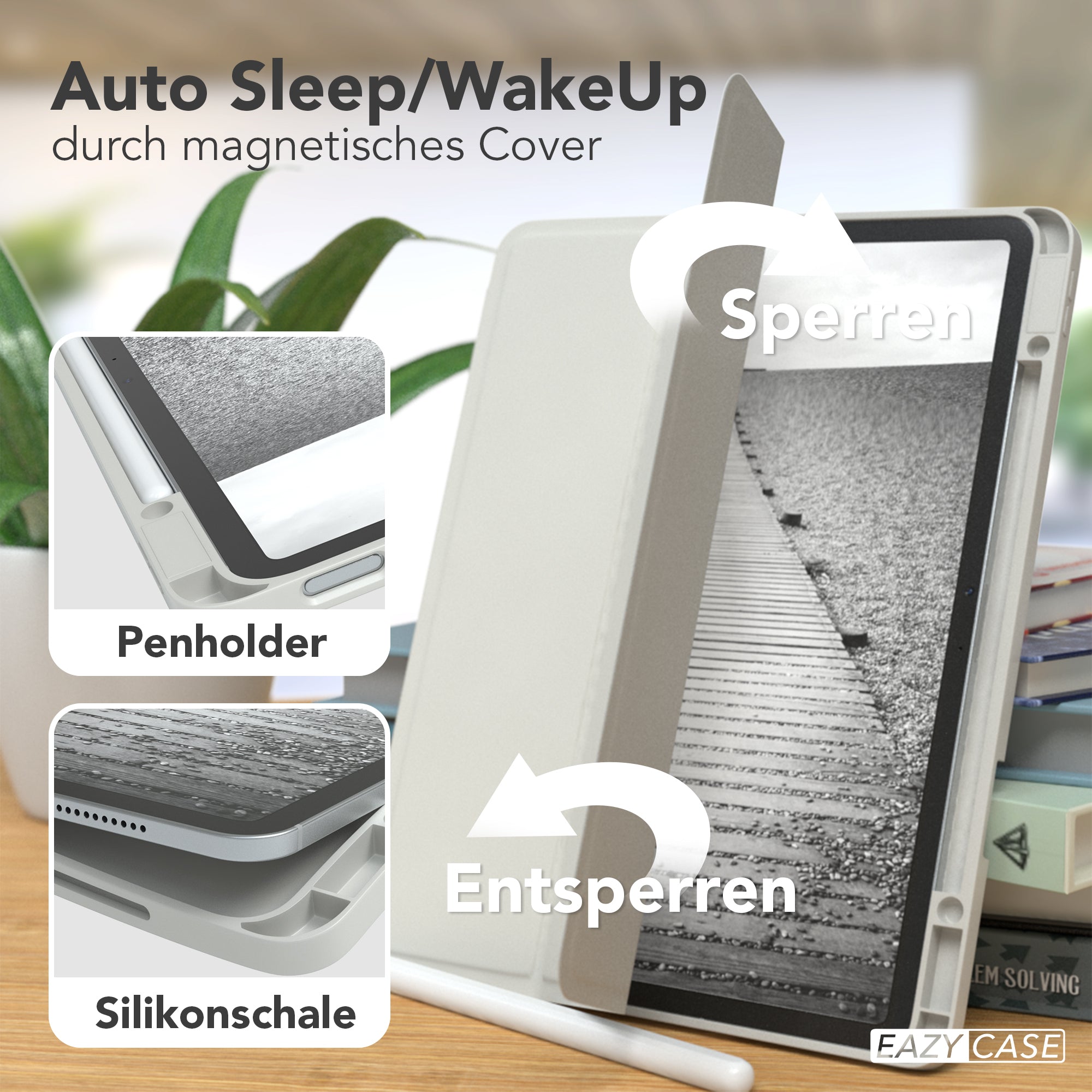 iPad Air 13 M4 2026 Tablethülle mit integriertem Stifthalter 