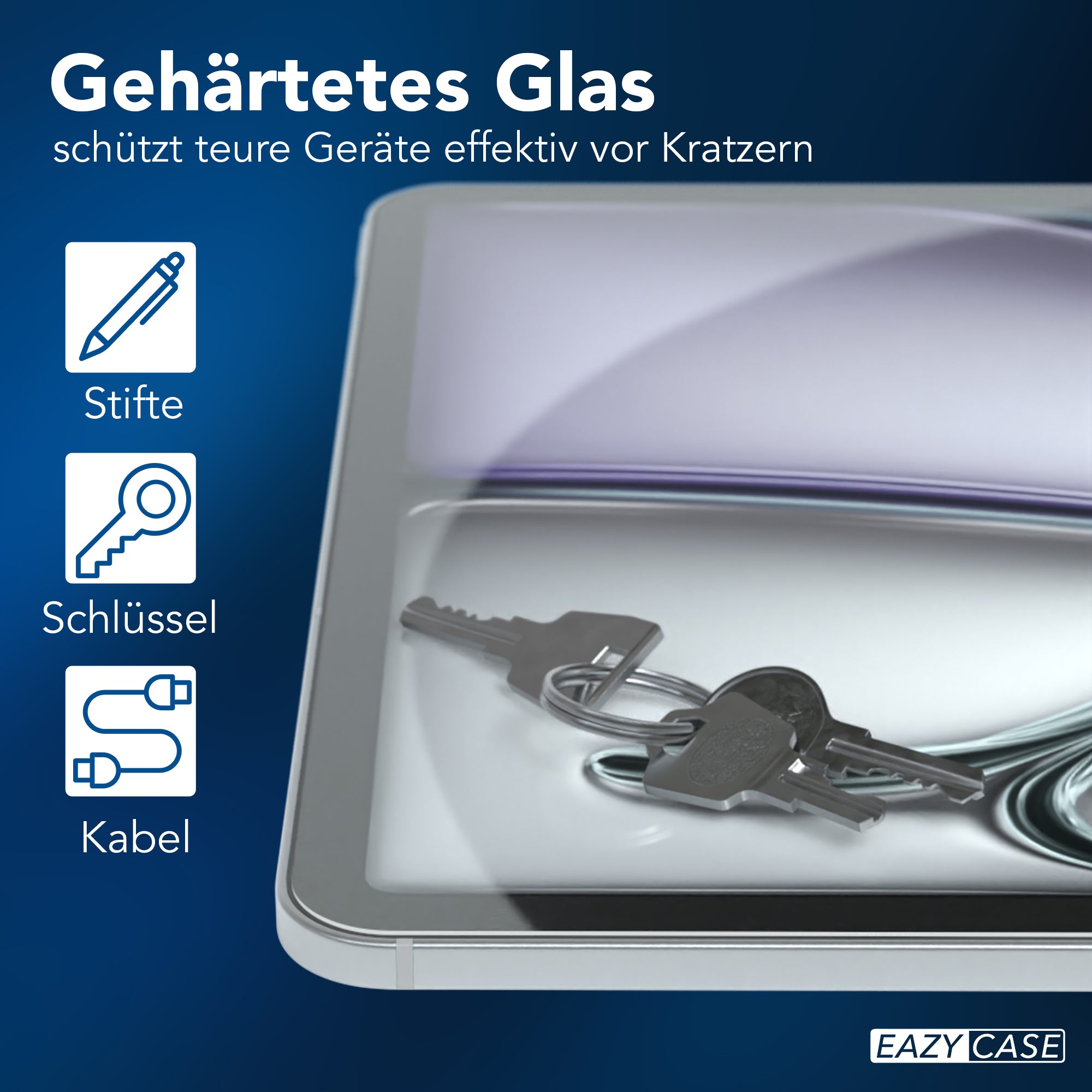 iPad Air 13 Zoll M4 2026 Schutzfolie aus Glas EAZY CASE