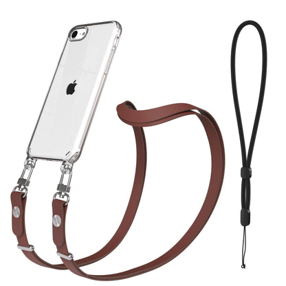 iPhone SE Schutzhülle mit magnetisch verstellbarem Crossbody-Umhängeband 