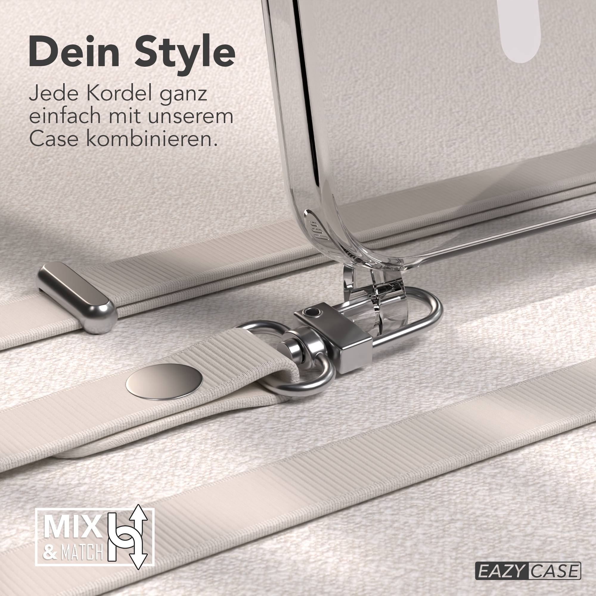 Apple iPhone 15 MagSafe Hülle mit magnetischem Crossbody-Umhängegurt Set #farbe_taupe-magsafe-funktion-mit-magsafe