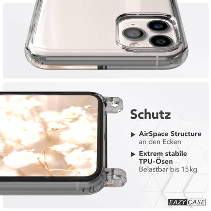 Apple iPhone 11 Pro Max Schutzhülle mit magnetischer Crossbody Handykette zum Umhängen 