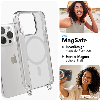 iPhone 15 Pro MagSafe Hülle mit magnetischer Crossbody Handykette von EAZY CASE #farbe_lila-magsafe-funktion-mit-magsafe