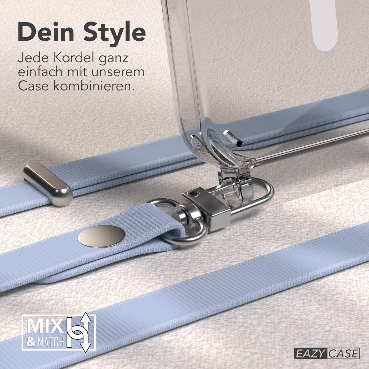 iPhone 15 Pro MagSafe Hülle mit magnetischer Crossbody Handykette von EAZY CASE #farbe_hellblau-magsafe-funktion-mit-magsafe