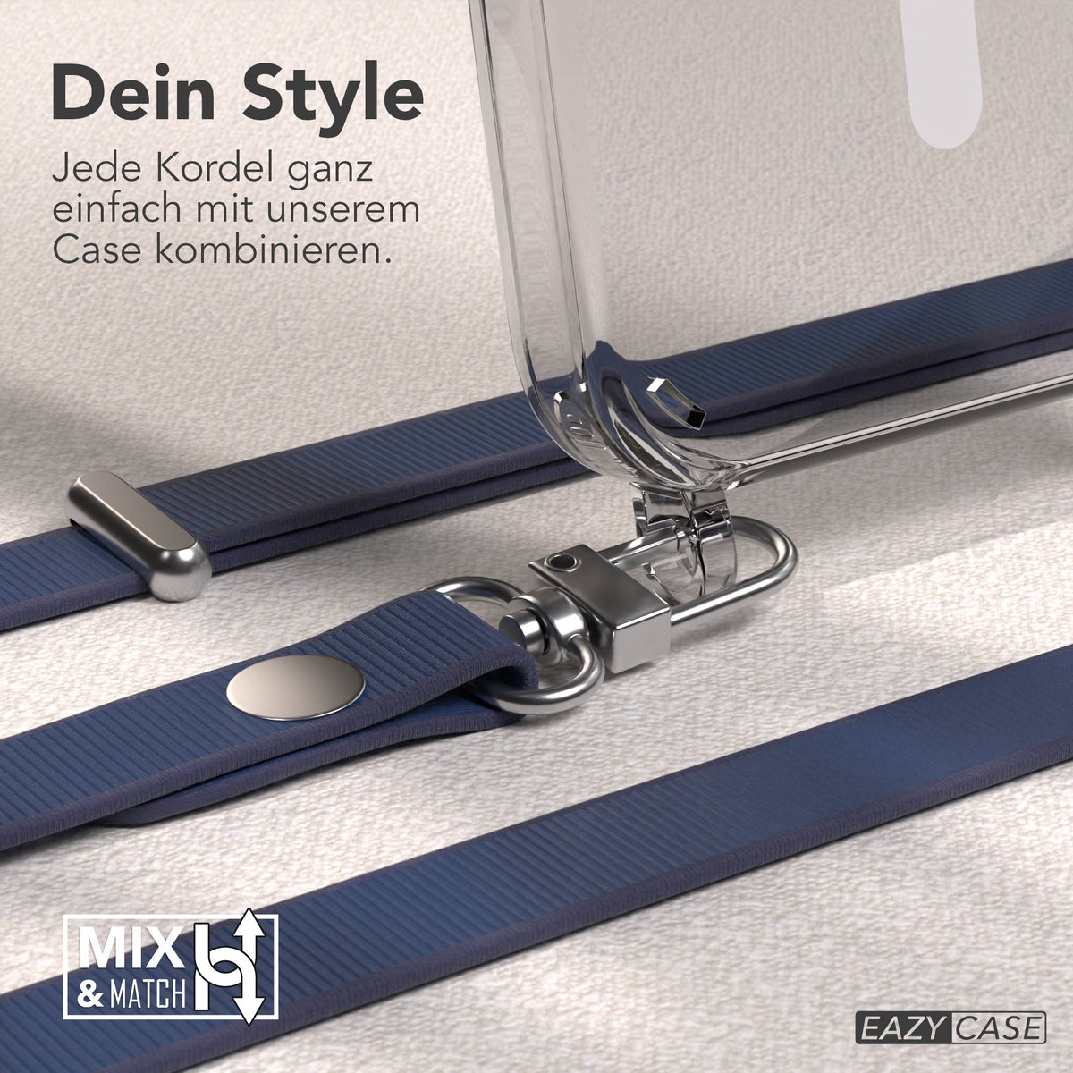 iPhone 15 Pro MagSafe Hülle mit magnetischer Crossbody Handykette von EAZY CASE #farbe_blau-magsafe-funktion-mit-magsafe