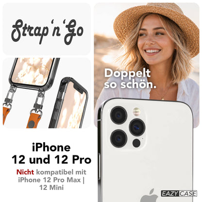 iPhone 12 Pro Schutzhülle mit magnetisch verstellbarem Crossbody-Umhängeband 