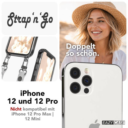iPhone 12 Pro Schutzhülle mit magnetisch verstellbarem Crossbody-Umhängeband 