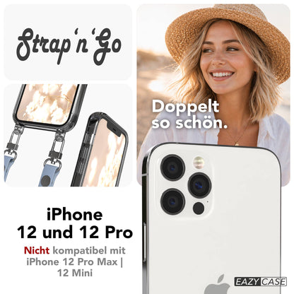 iPhone 12 Pro Schutzhülle mit magnetisch verstellbarem Crossbody-Umhängeband 