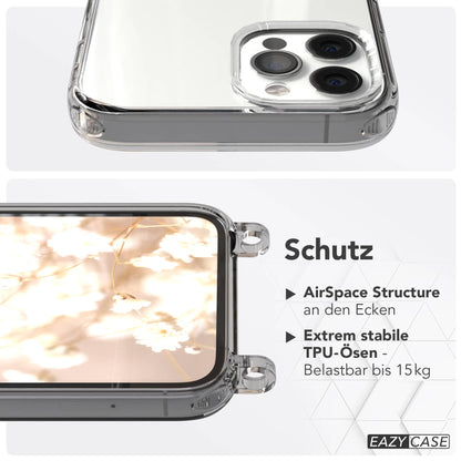 iPhone 12 Pro Schutzhülle mit magnetisch verstellbarem Crossbody-Umhängeband 