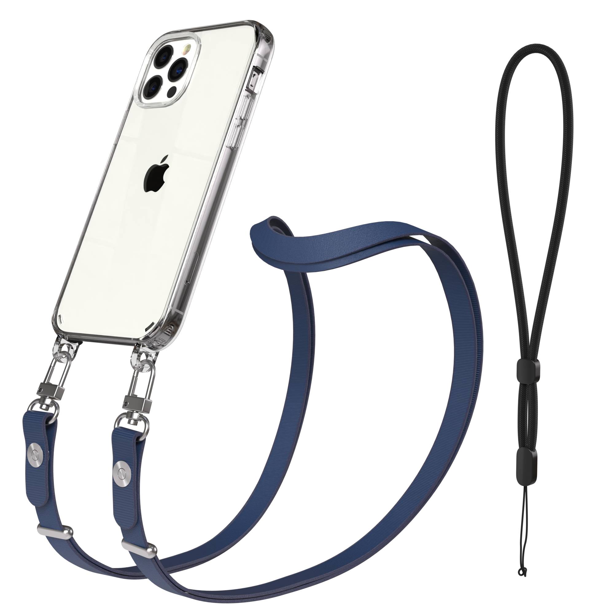 iPhone 12 Pro Schutzhülle mit magnetisch verstellbarem Crossbody-Umhängeband 