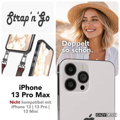 Apple iPhone 13 Pro Max Schutzhülle mit magnetischem Crossbody Umhängeband 