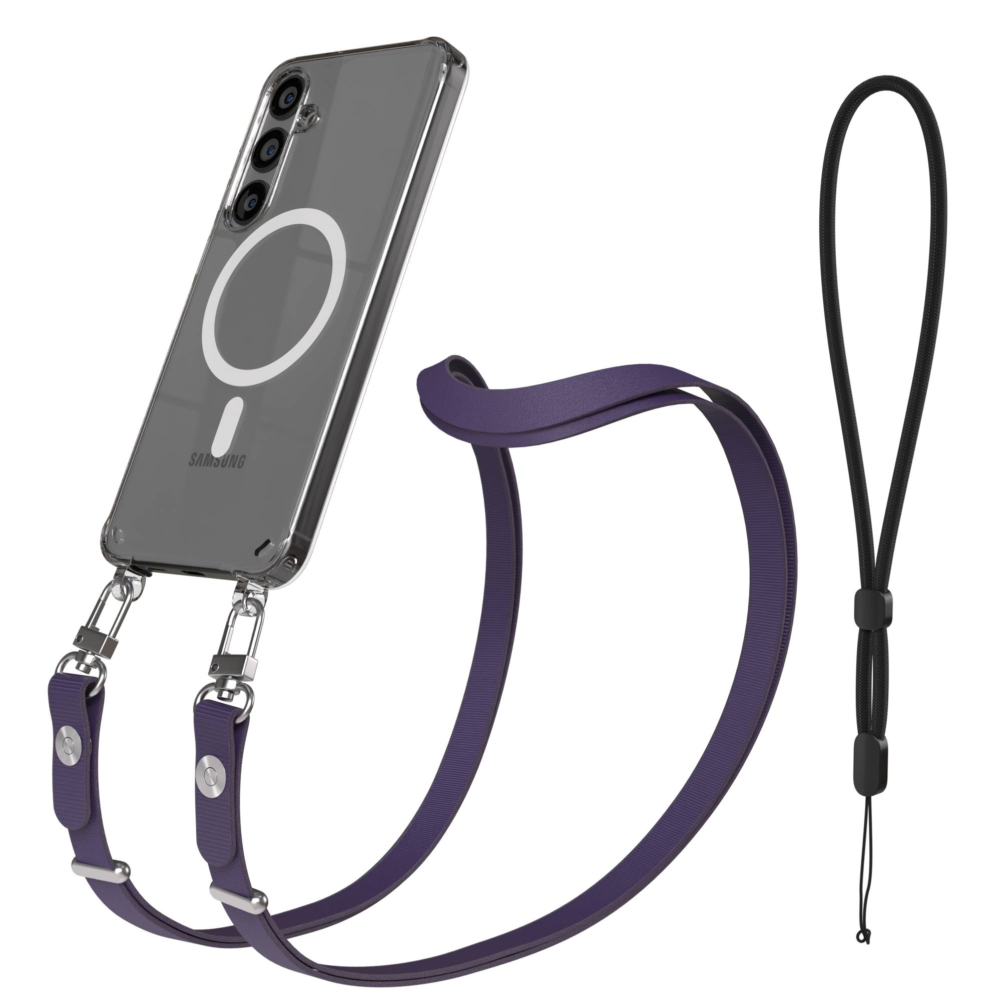Samsung Galaxy S24 Plus MagSafe Hülle mit magnetischer Crossbody Handykette 