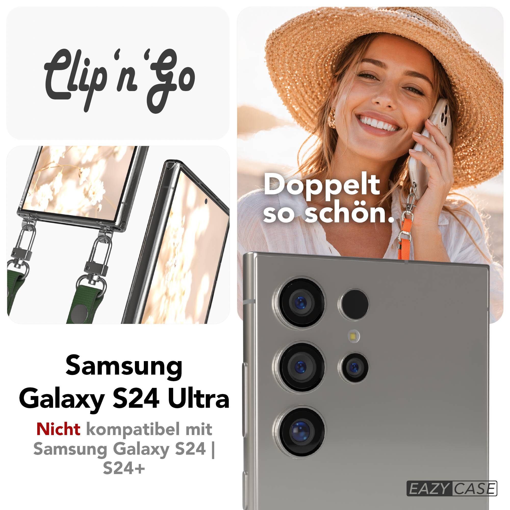 Samsung Galaxy S24 Ultra MagSafe Hülle mit magnetischer Crossbody Handykette #farbe_grun-magsafe-funktion-mit-magsafe