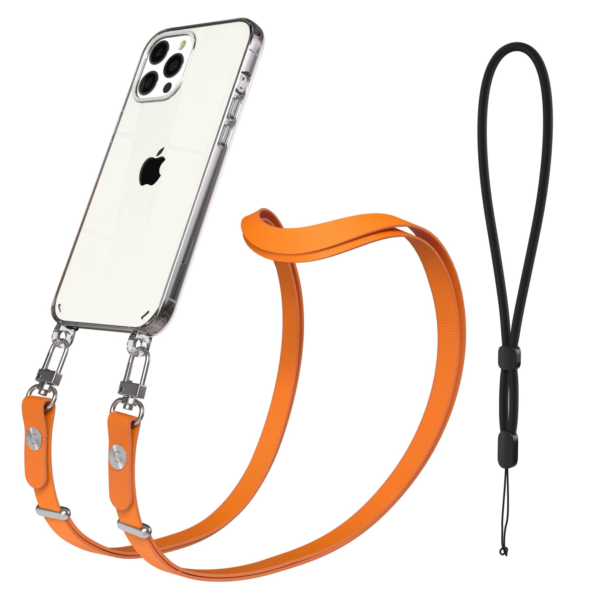 iPhone 12 Pro Max Schutzhülle mit magnetisch verstellbarem Crossbody-Umhängeband 