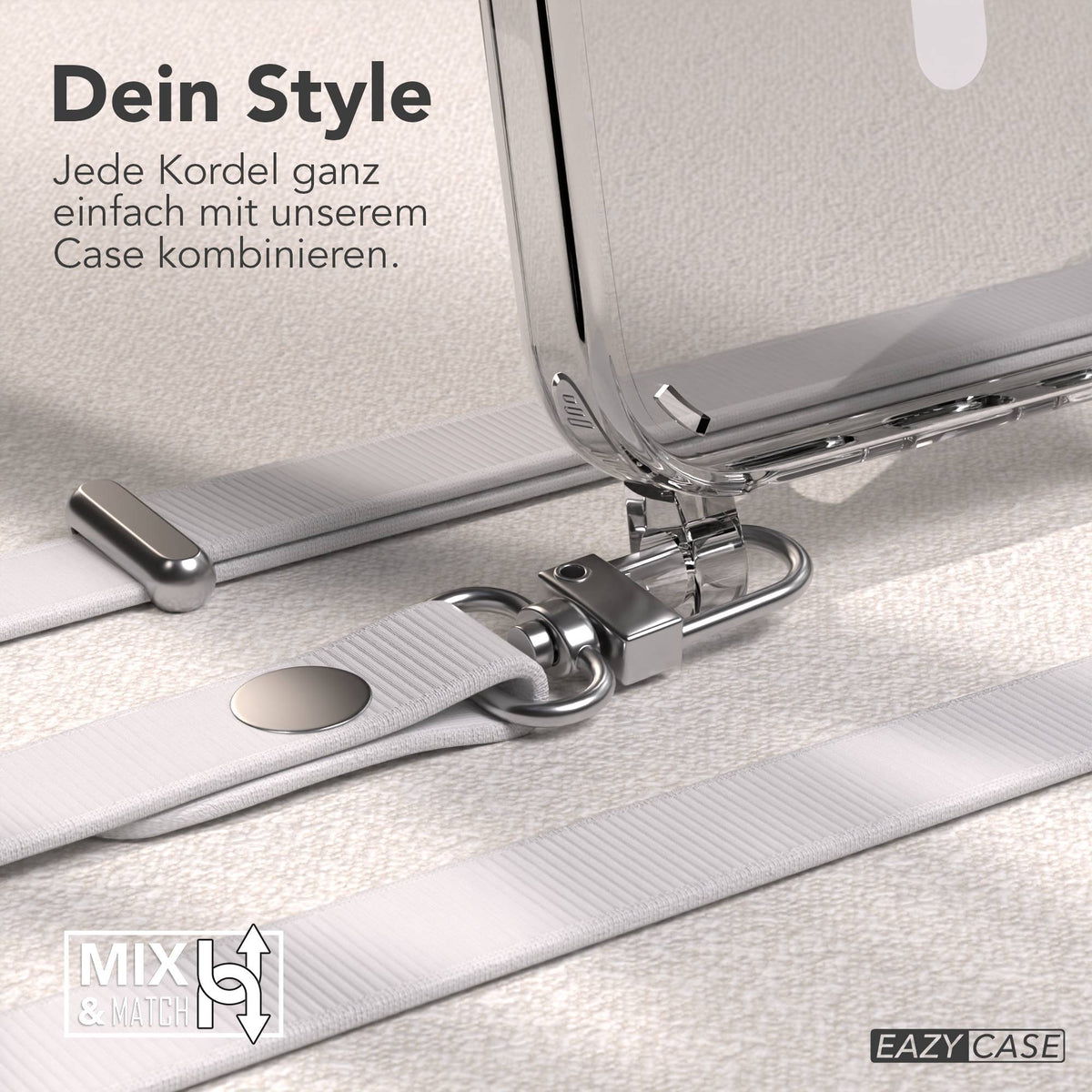 Apple iPhone 16 MagSafe Hülle mit magnetischer Crossbody Handykette Set #farbe_grau-magsafe-funktion-mit-magsafe