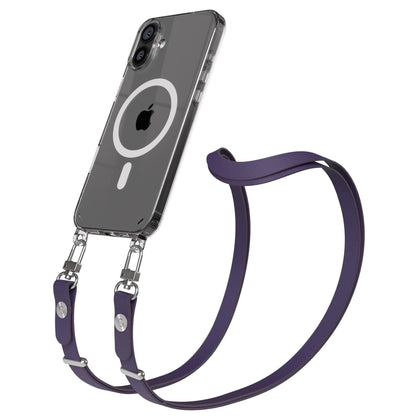 iPhone 16 Plus MagSafe Hülle mit magnetischem Crossbody-Umhängeband von EAZY CASE #farbe_lila-magsafe-funktion-mit-magsafe