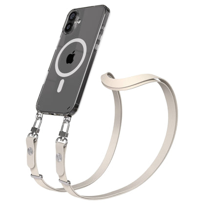 iPhone 16 Plus MagSafe Hülle mit magnetischem Crossbody-Umhängeband von EAZY CASE #farbe_taupe-magsafe-funktion-mit-magsafe