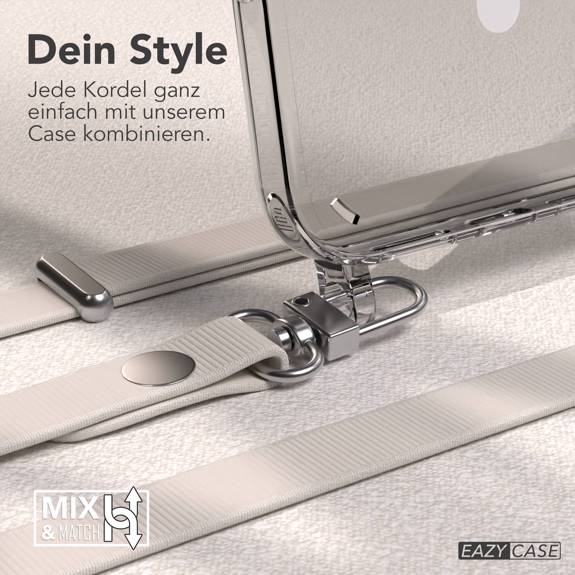 iPhone 16 Plus MagSafe Hülle mit magnetischem Crossbody-Umhängeband von EAZY CASE #farbe_taupe-magsafe-funktion-mit-magsafe