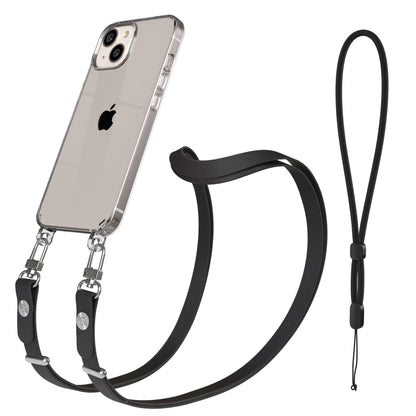 Apple iPhone 13 Schutzhülle mit magnetisch verstellbarem Crossbody-Umhängeband 