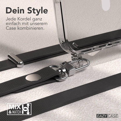 Apple iPhone 16 Pro MagSafe Hülle mit magnetischer Crossbody Handykette Set 