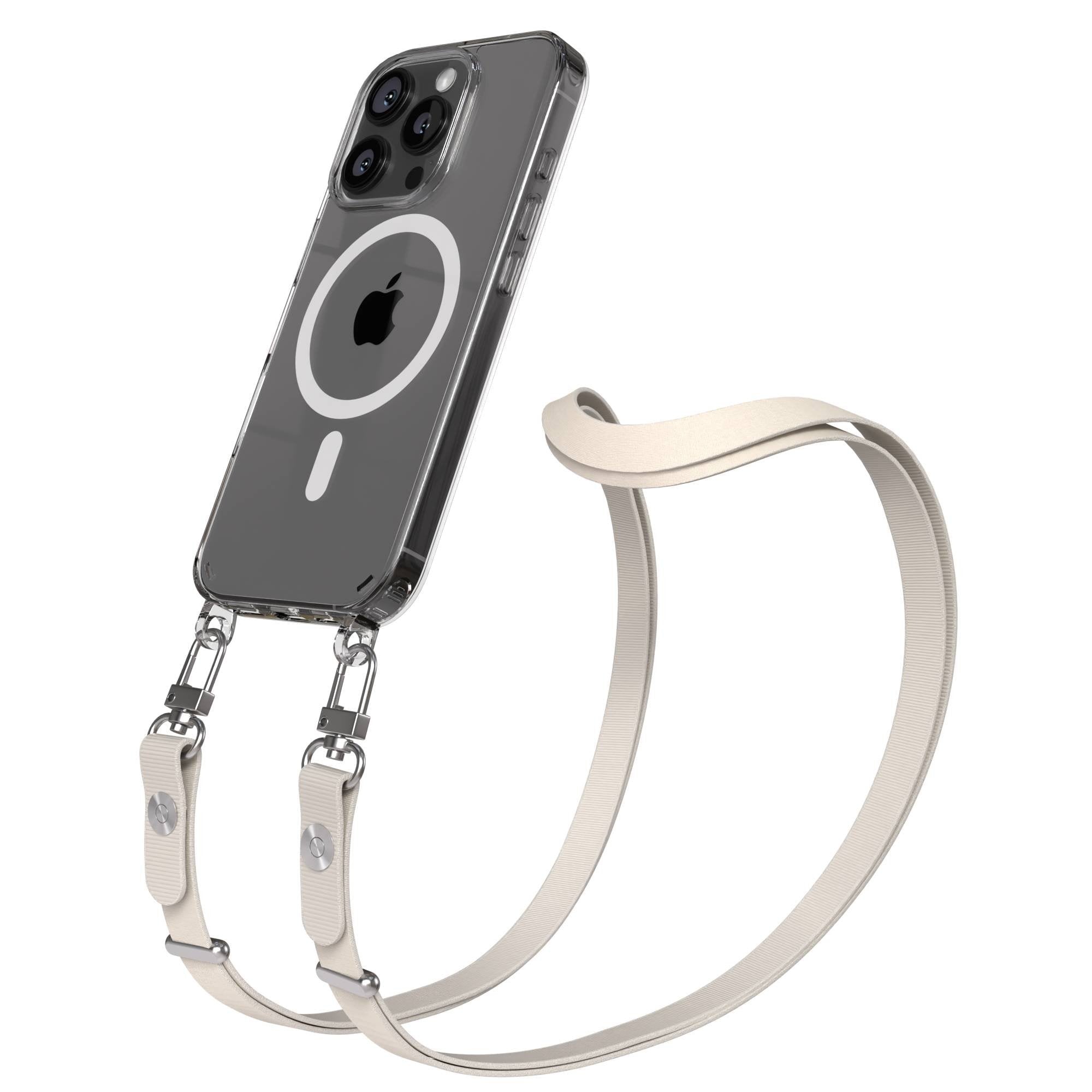 Apple iPhone 16 Pro MagSafe Hülle mit magnetischer Crossbody Handykette Set 