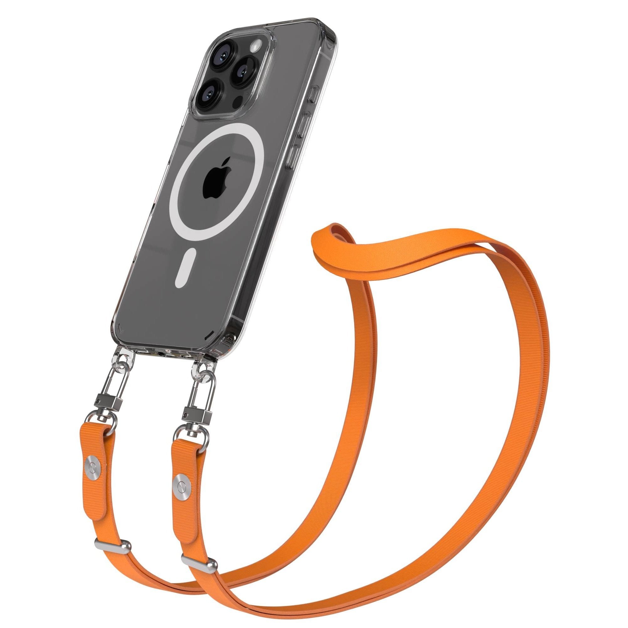 Apple iPhone 16 Pro MagSafe Hülle mit magnetischer Crossbody Handykette Set 