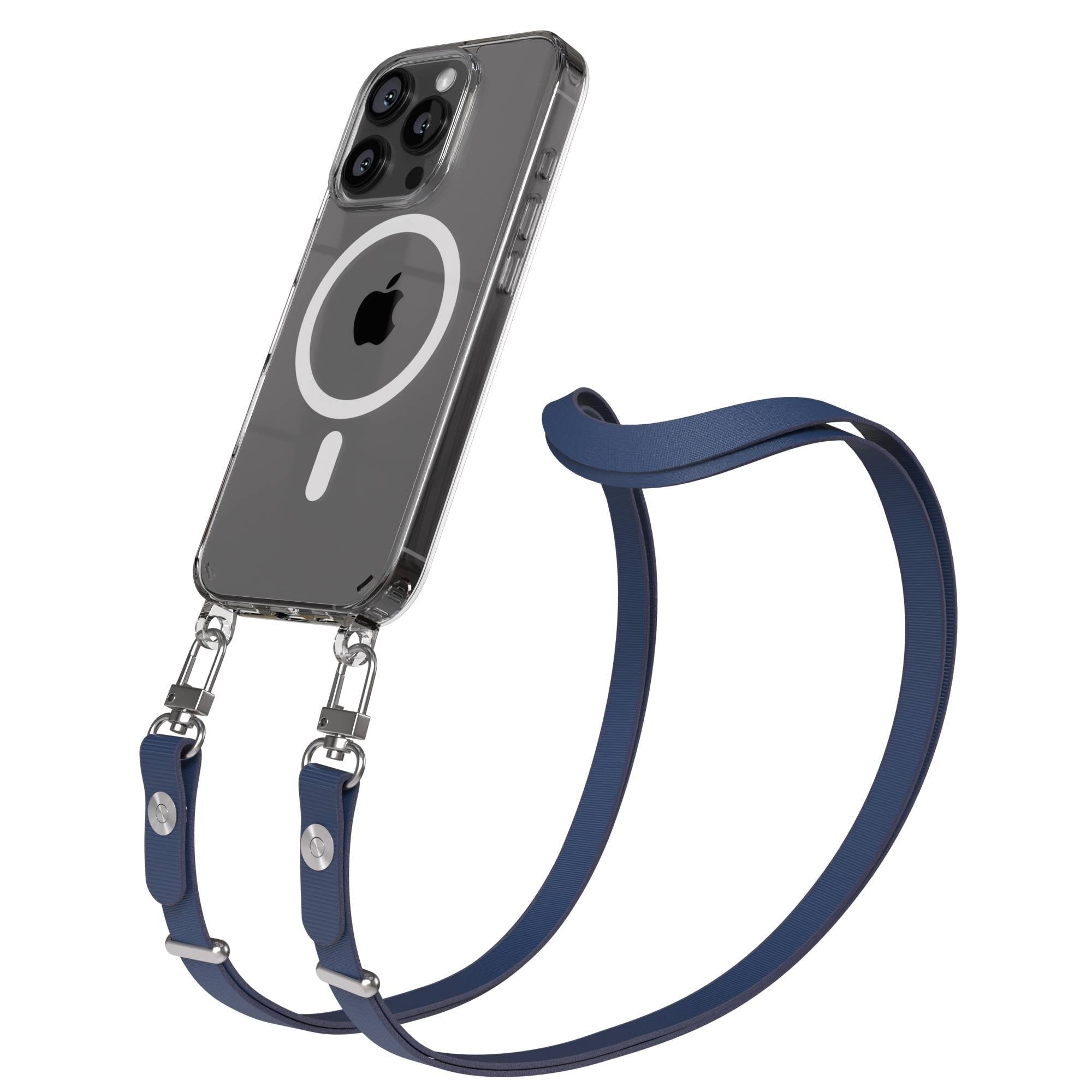 Apple iPhone 16 Pro MagSafe Hülle mit magnetischer Crossbody Handykette Set 