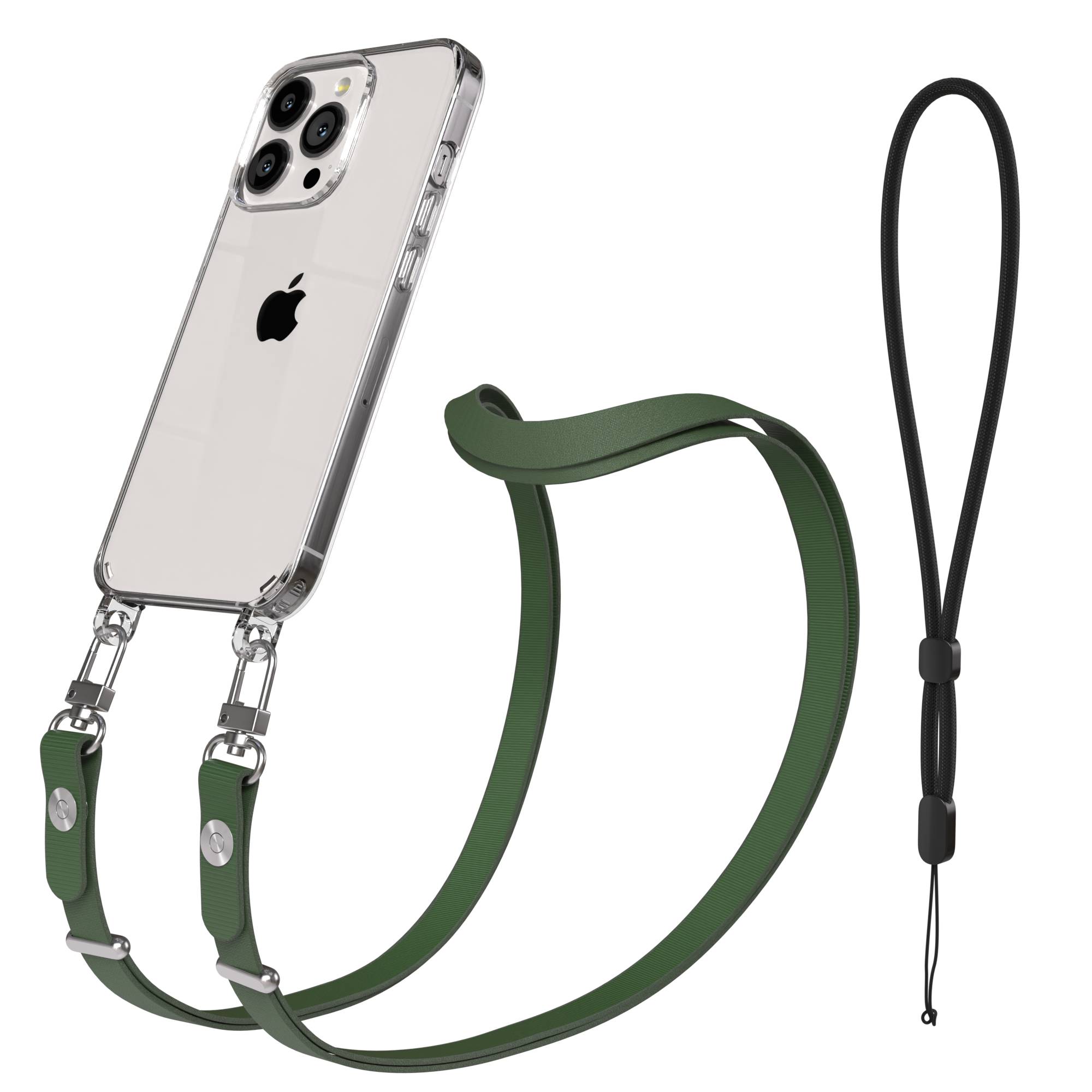 Apple iPhone 13 Pro Schutzhülle mit magnetisch verstellbarer Crossbody Handykette 