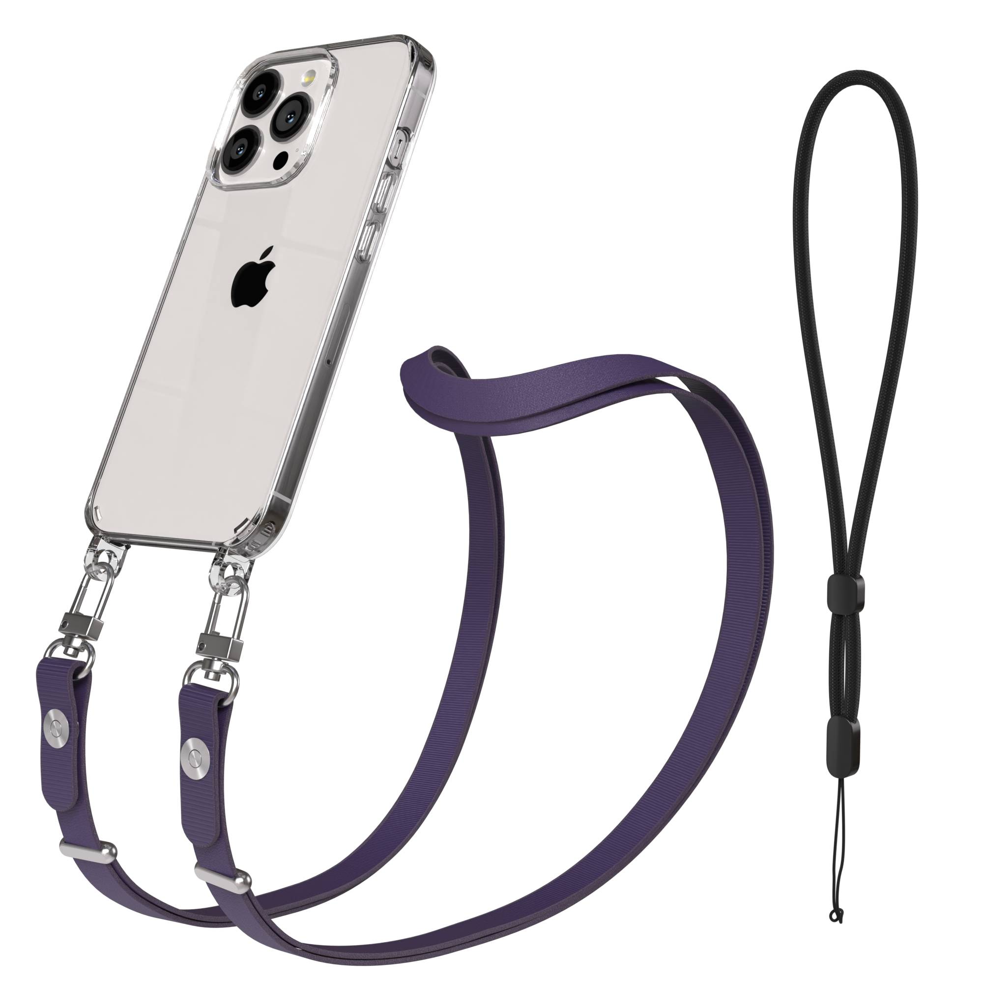 Apple iPhone 13 Pro Schutzhülle mit magnetisch verstellbarer Crossbody Handykette 