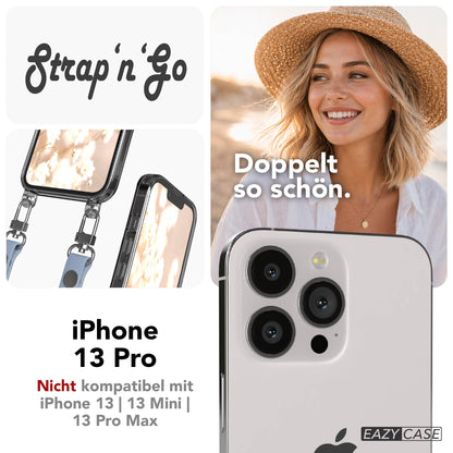 Apple iPhone 13 Pro Schutzhülle mit magnetisch verstellbarer Crossbody Handykette 
