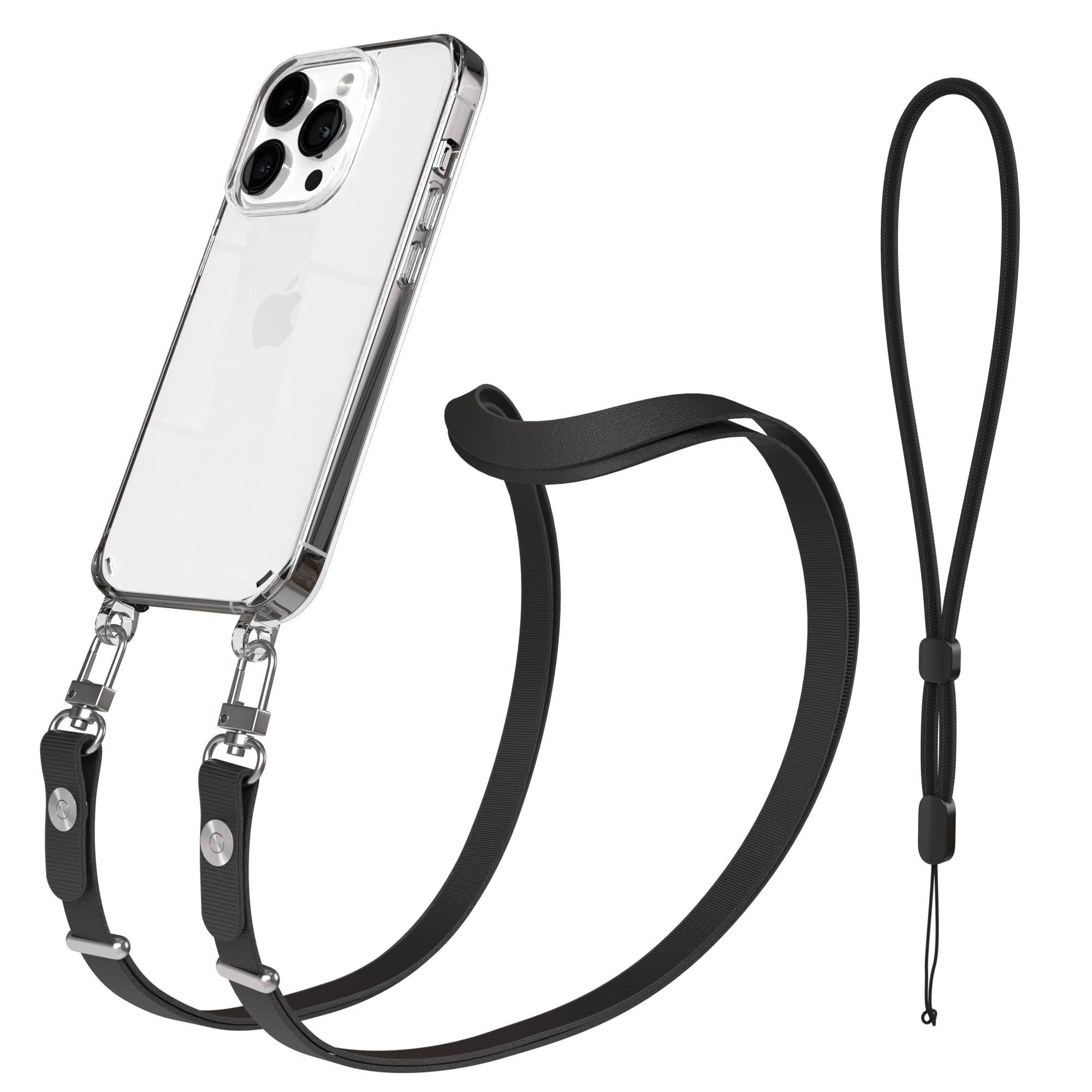 Apple iPhone 14 Pro Schutzhülle mit magnetisch verstellbarem Crossbody-Umhängeband 