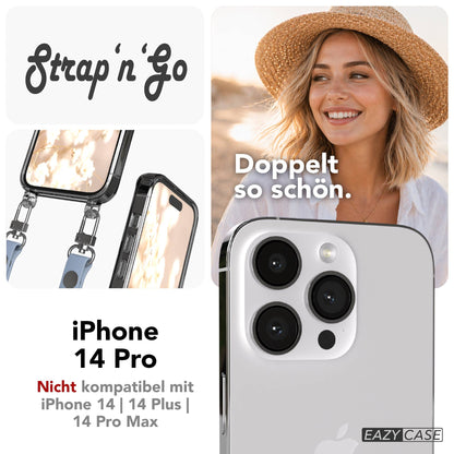 Apple iPhone 14 Pro Schutzhülle mit magnetisch verstellbarem Crossbody-Umhängeband 