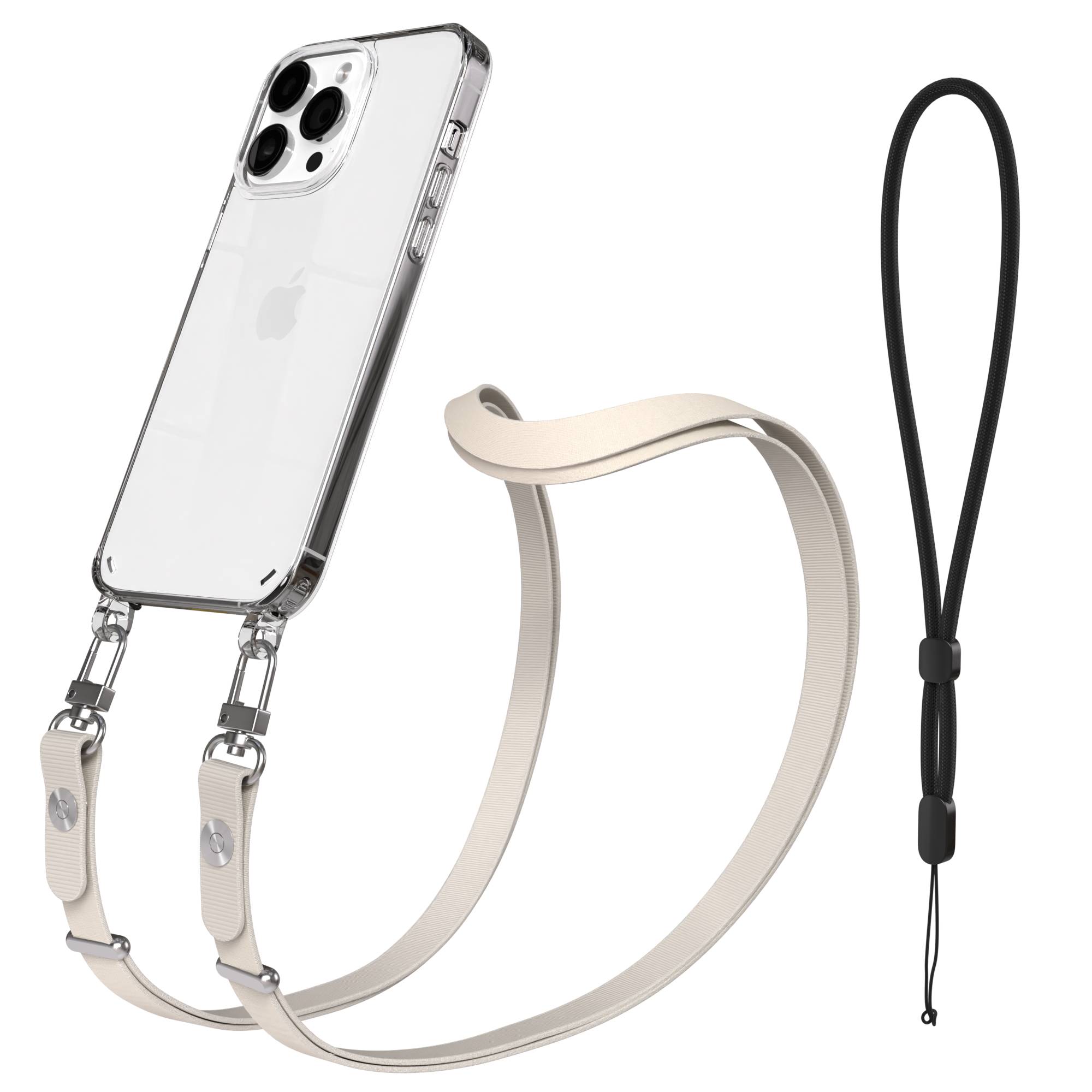 iPhone 14 Pro Max Schutzhülle mit magnetisch verstellbarem Crossbody Umhängeband 