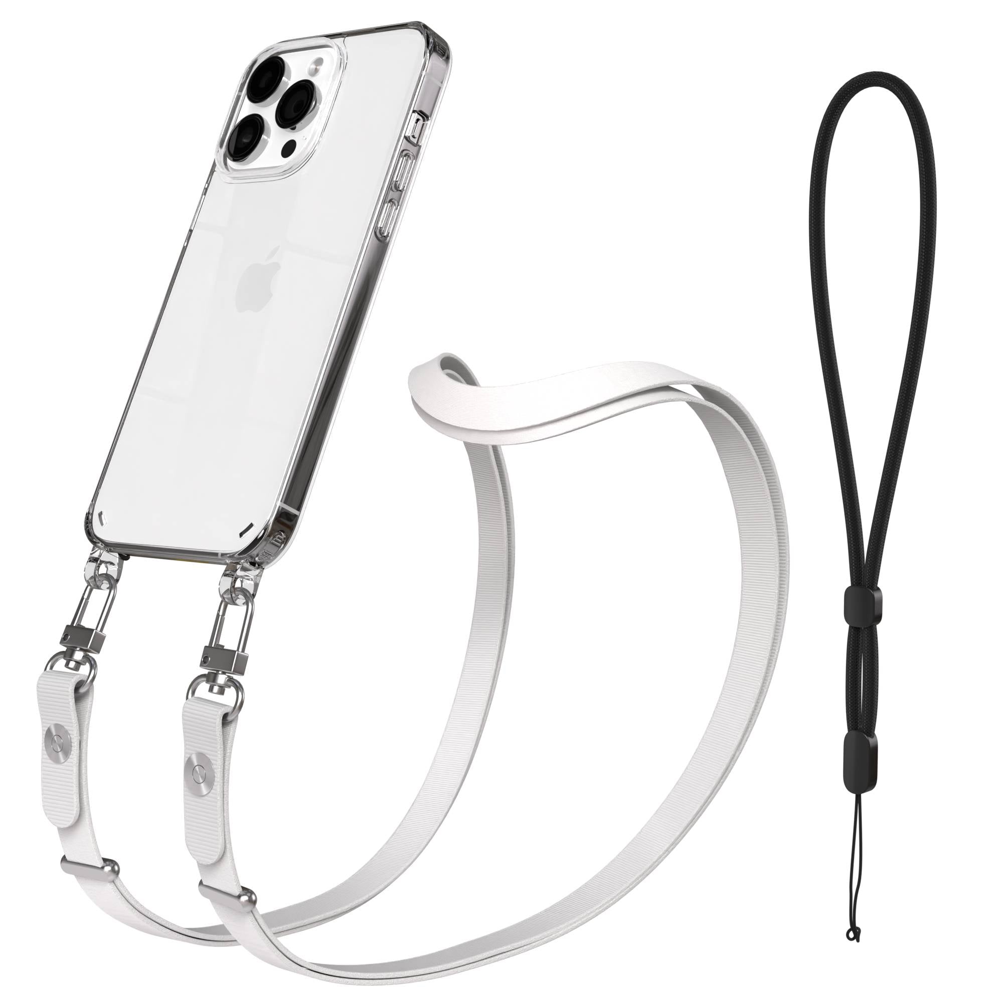 iPhone 14 Pro Max Schutzhülle mit magnetisch verstellbarem Crossbody Umhängeband 