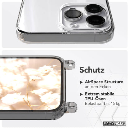 iPhone 14 Pro Max Schutzhülle mit magnetisch verstellbarem Crossbody Umhängeband 