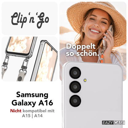 Samsung Galaxy A16 MagSafe Hülle mit magnetischer Crossbody Handykette im Set 