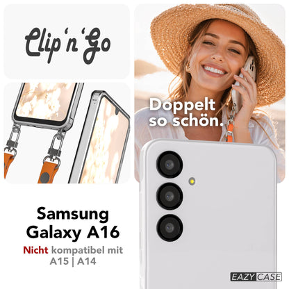Samsung Galaxy A16 MagSafe Hülle mit magnetischer Crossbody Handykette im Set 