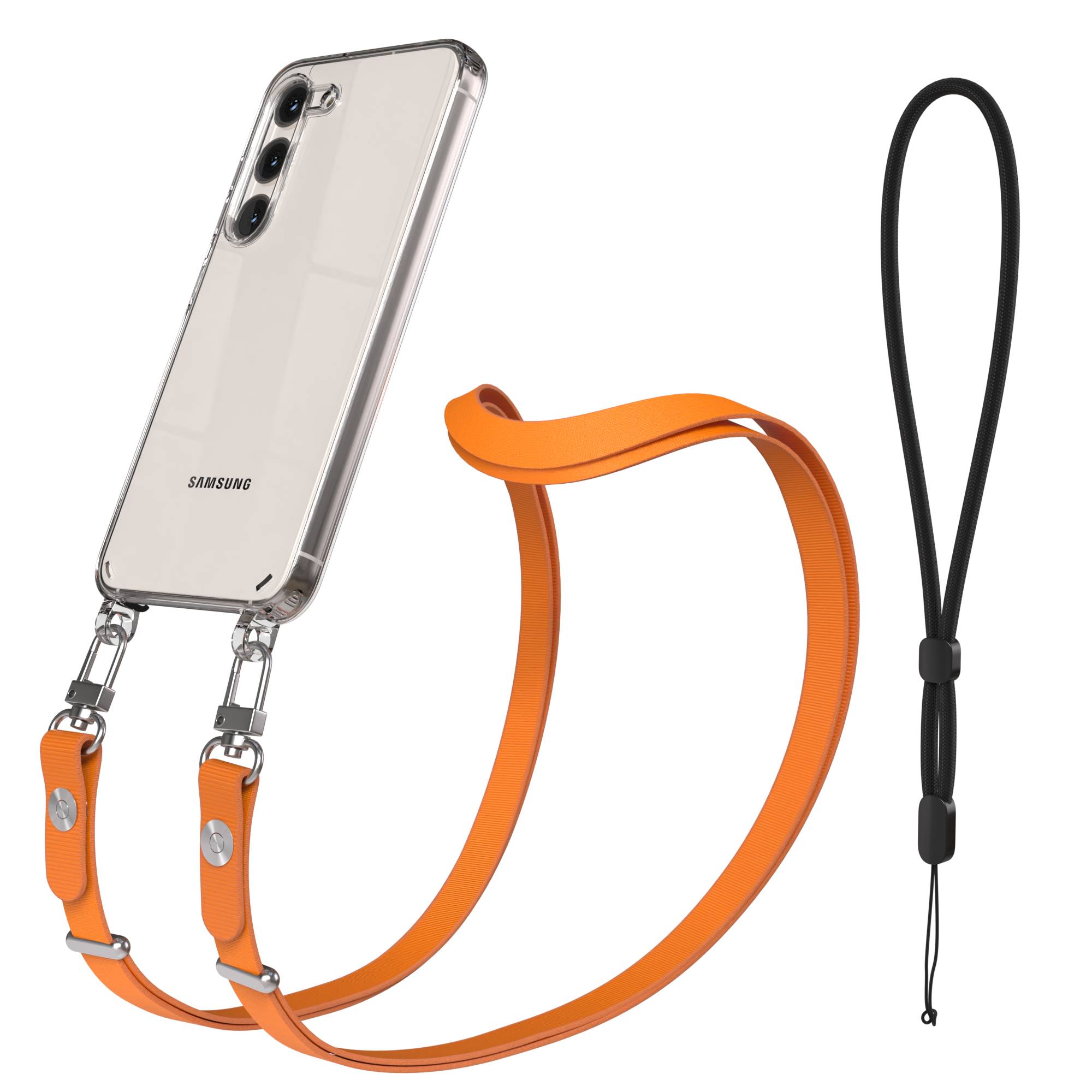 Samsung Galaxy S23 Schutzhülle mit magnetisch verstellbarem Crossbody-Umhängeband 