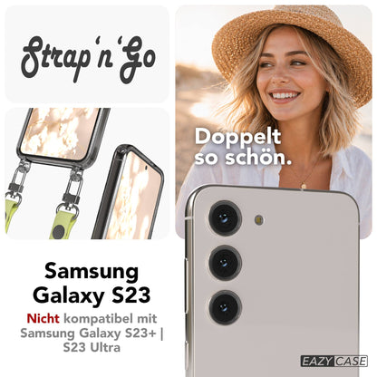 Samsung Galaxy S23 Schutzhülle mit magnetisch verstellbarem Crossbody-Umhängeband 