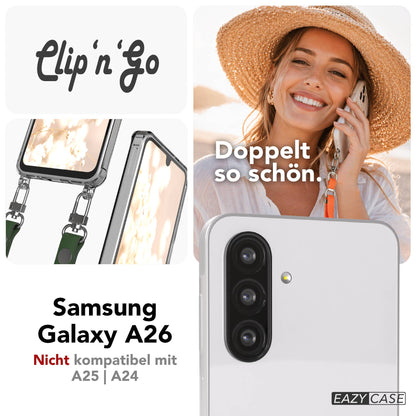 Samsung Galaxy A26 MagSafe Hülle mit magnetischem Crossbody-Umhängegurt Set 