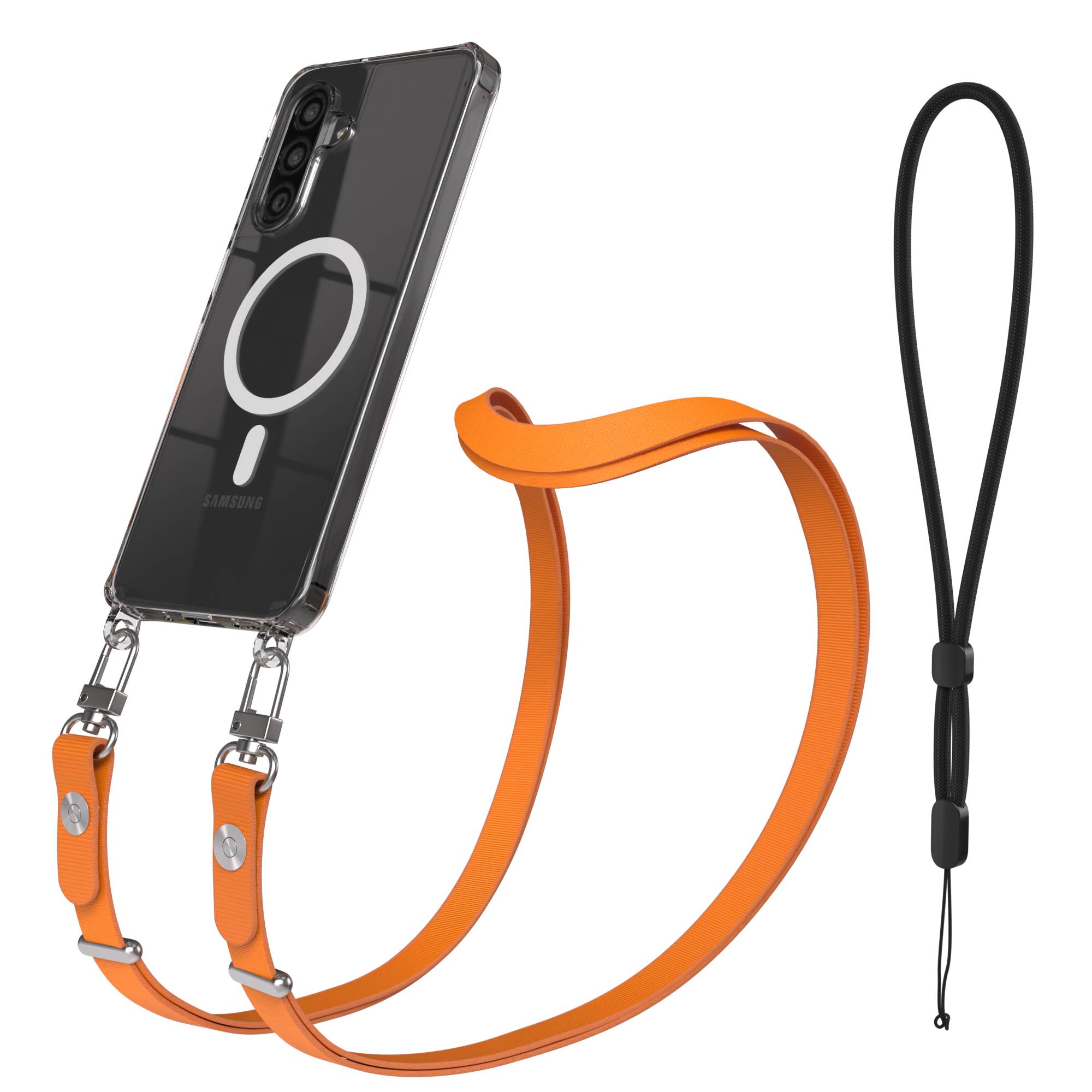 Samsung Galaxy A26 MagSafe Hülle mit magnetischem Crossbody-Umhängegurt Set 