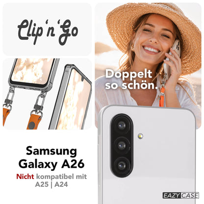 Samsung Galaxy A26 MagSafe Hülle mit magnetischem Crossbody-Umhängegurt Set 