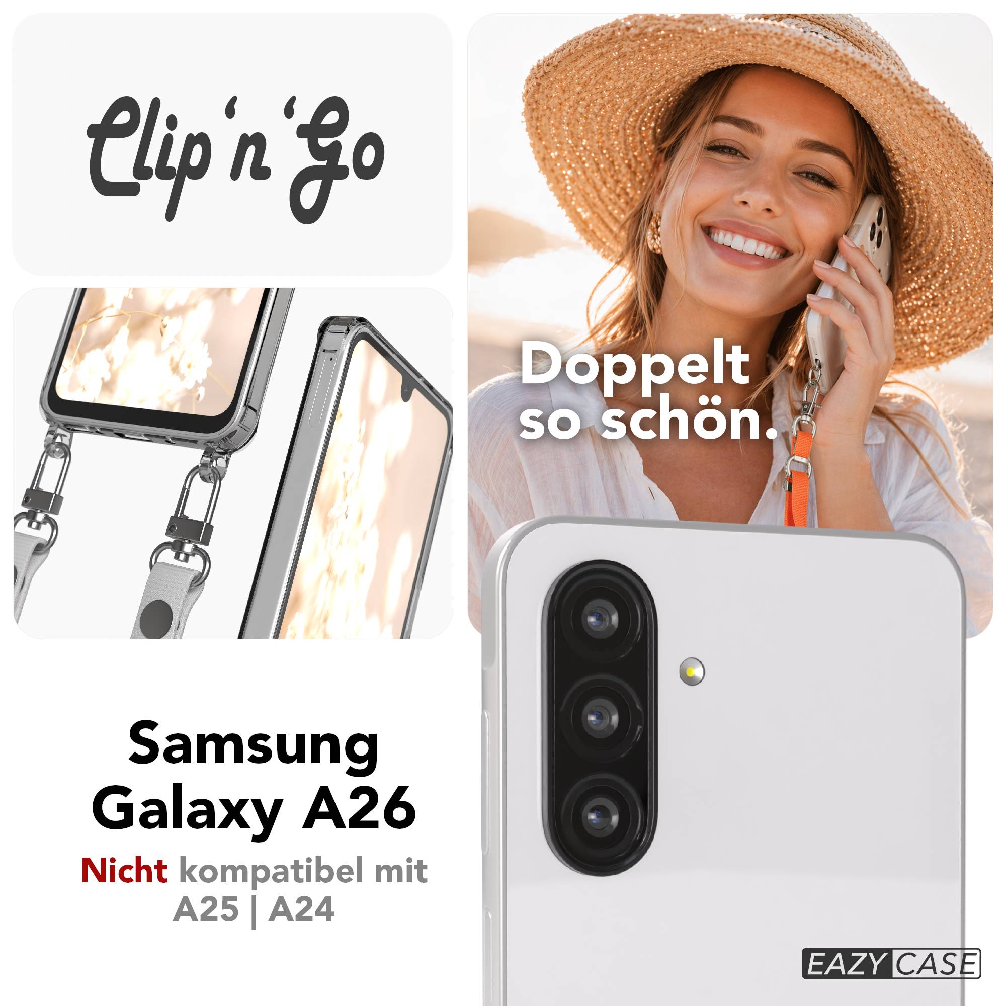 Samsung Galaxy A26 MagSafe Hülle mit magnetischem Crossbody-Umhängegurt Set 