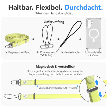 Samsung Galaxy A26 MagSafe Hülle mit magnetischem Crossbody-Umhängegurt Set 
