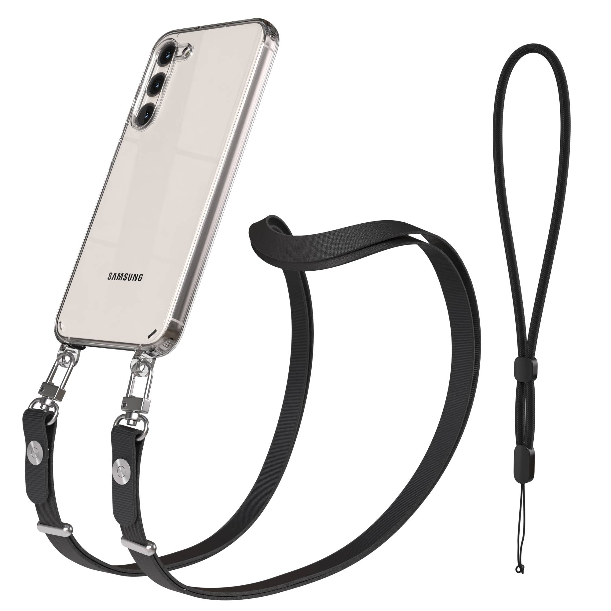 Samsung Galaxy S23 Plus Schutzhülle mit magnetisch verstellbarem Crossbody-Umhängeband 